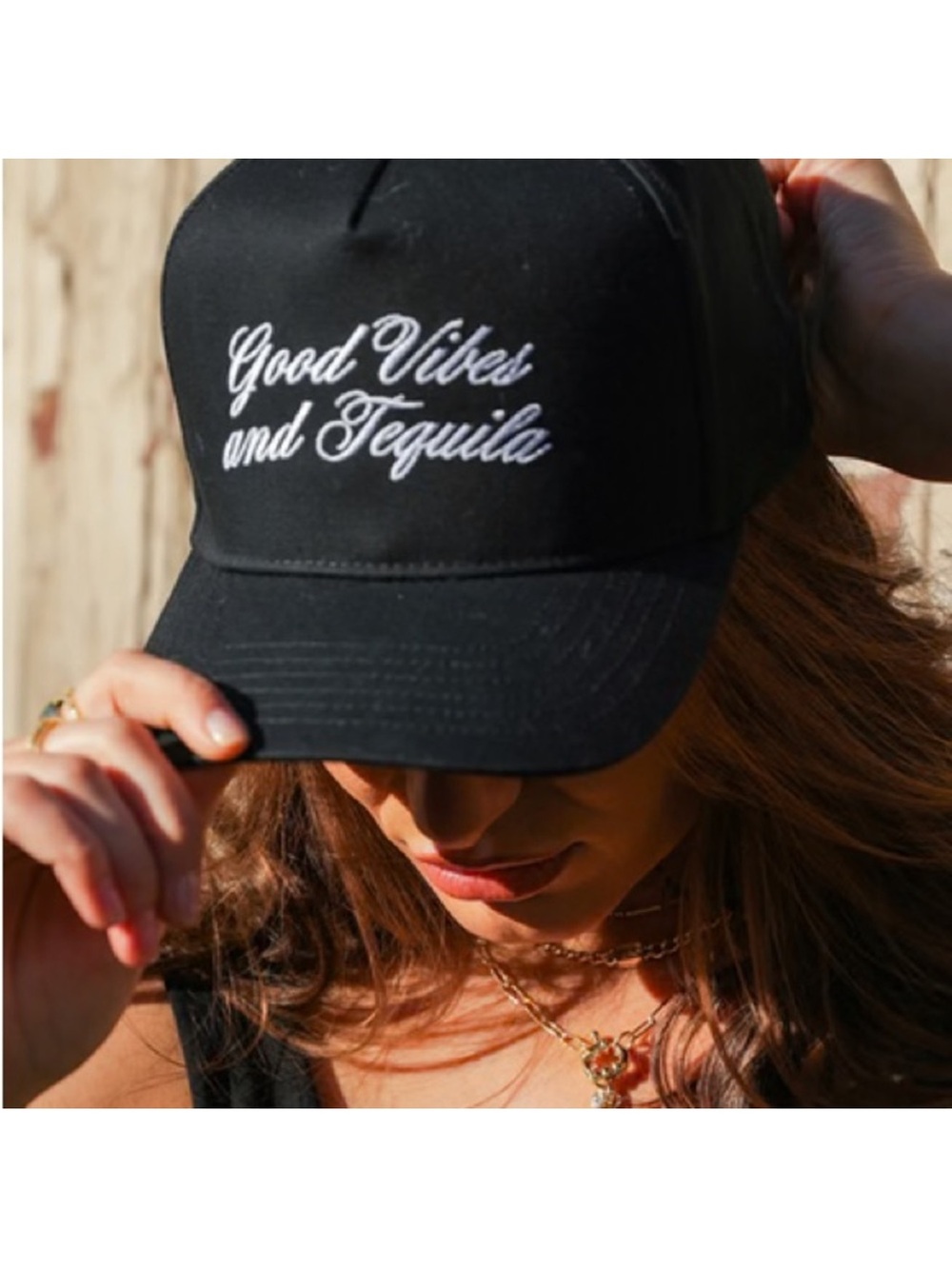 Uncommon James Black Good Vibes & Tequila Snapback Trucker Hat
